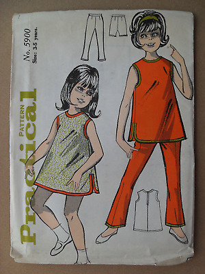 FF 3-5 anni Bambina Mini Abito Blusa & Pantaloni Sewing Pattern pratico 5900
