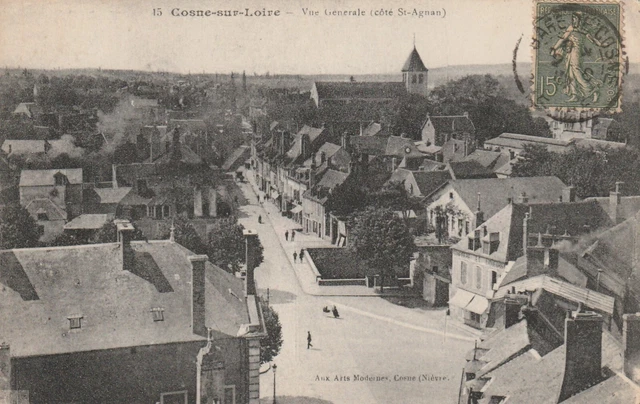 CPA 58 COSNES SUR LOIRE General View (Côte St Agnan)