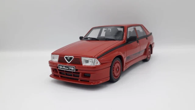 Modelo A Escala 1:18 Alfa Romeo 75 Turbo Evoluzione 1987 Rojo