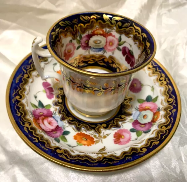 1810 - 20 John Rose Coalport Cup & Saucer Imari 500 Pattern Marked 730 2