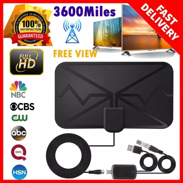 3600Miles Indoor HD Digital Antenna Aerial TV Signal Amplified 4K 1080P NEW,