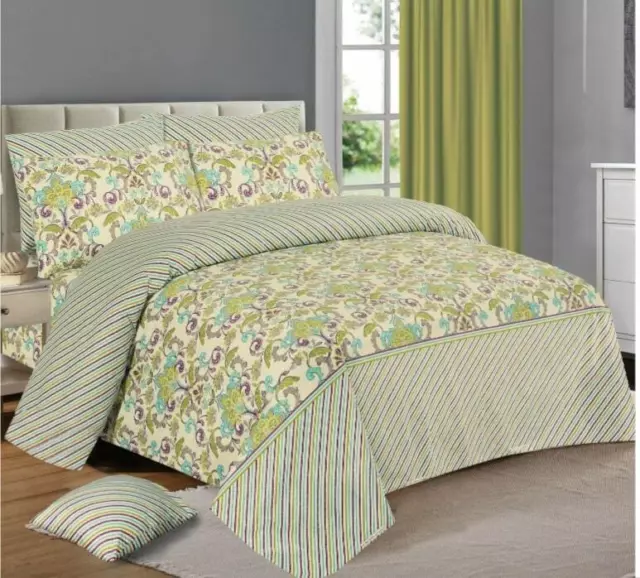 800 Thread Count Bedsheet Set - Pure Cotton Flat/Top Printed Bed Sheet with Pill