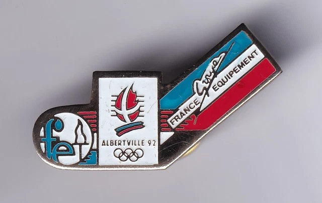 Pin's Olympique Albertville 92 - émail, Sucre, Rare, JO 1992, Environ 20 Mm