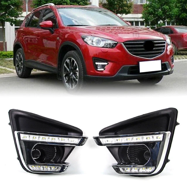 Luci di marcia diurna LED luce diurna ambra bianca lampada per Mazda CX-5 2013 2014-2016