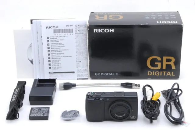 [MINT w/BOX] Ricoh GR Digital II 2 Black 10.1MP Digital Camera From JAPAN