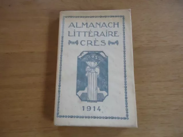 Litterature Almanach Litteraire Cres 1914 Dessin Rassenfosse Calendrier Vierge