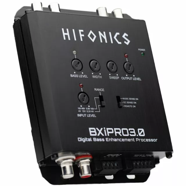 Hifonics BXIPRO3.0 Digital Bass Enhancer Processor w/ Dash Mount Remote Control