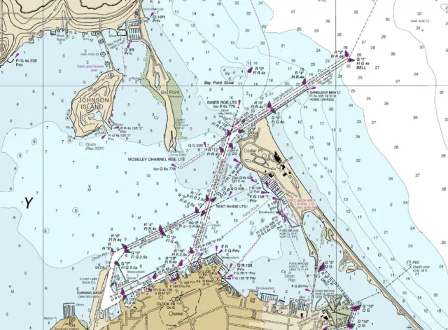 2016 Nautical Map of Lake Erie Island Put-In-Bay 3