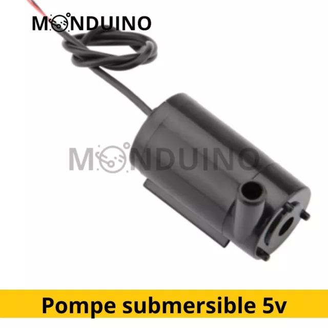 Mini Pompe à Eau Submersible 3-5V pour Réservoir Poissons Fontaine ou Arduino