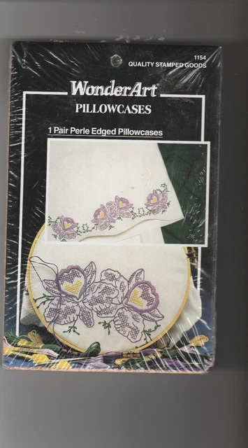 Fundas de almohada con estampado WonderArt 1154 ORQUÍDEAS Y VID 1 par de fundas de almohada