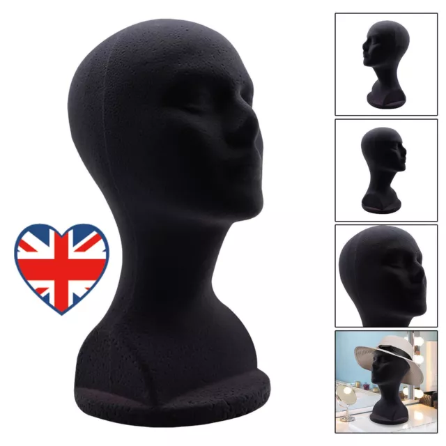 Practical Male Foam Mannequin Head Model Hat Cap Wig Glasses Display Stand Rack