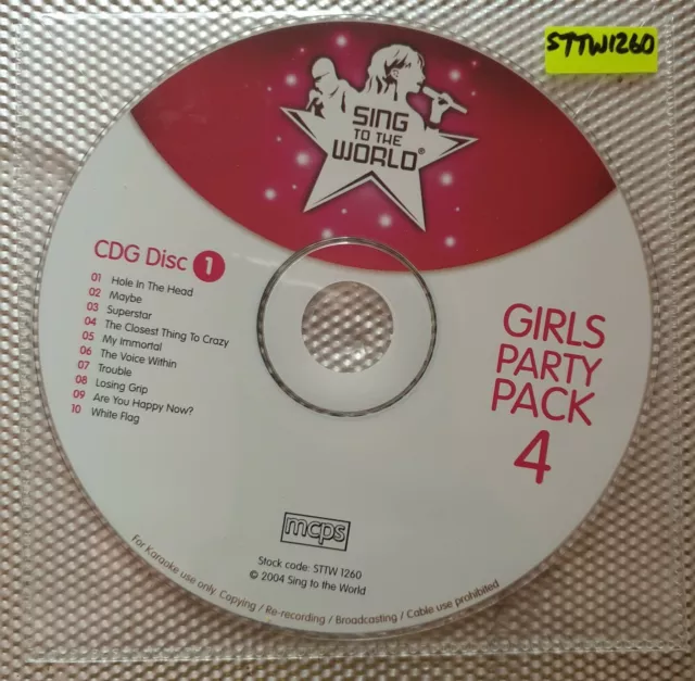 STTW Karaoké - Pack Filles Party 4 - Disque 1 - STTW1260 - Karaoké CDG CD + G