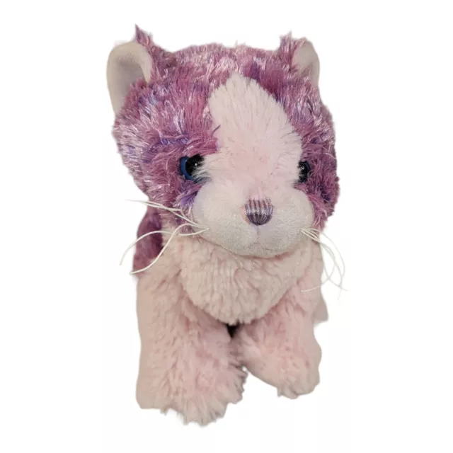 GANZ WEBKINZ POM Pom Kitty Stuffed Animal Plush Purple Pink 7