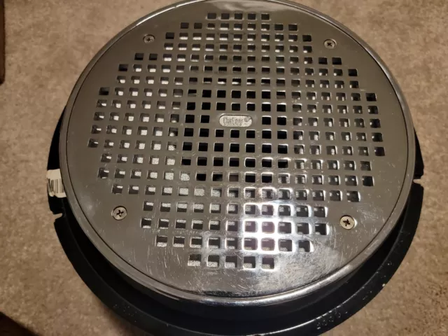 Oatey 82382 ABS Adjustable Commercial Drain with 10-Inch Cast CHR Grate
