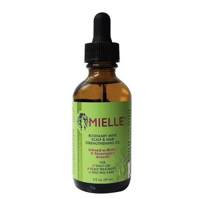 Aceite de crecimiento del cabello y cuero cabelludo Mielle romero como nuevo 2 oz. - Envío gratuito NUEVO