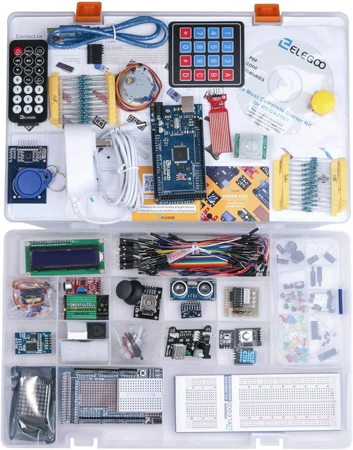 ELEGOO MEGA R3 Ultimate Starter Kit for Arduino IDE with 200+ Component ...