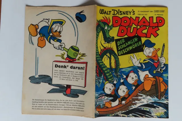 23. Walt Disney Sonderheft "Donald Duck der Schlangenbeschwörer" von 1955