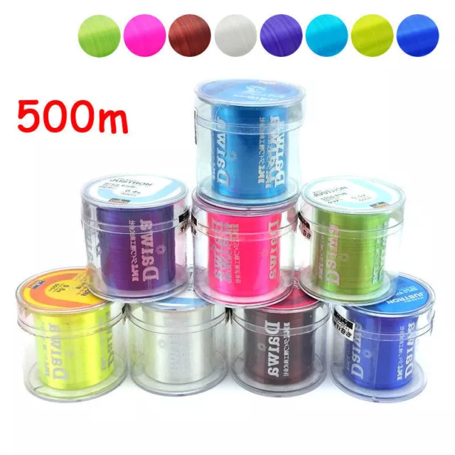 500M Super Strong Monofilament Line Durable Fishing Line Multi-color Nylon Line