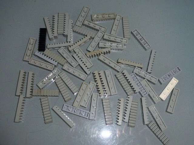 Lego Lot De 60 Barres Pour Engrenage, Cremaillere, Reference 3743, Gear Rack