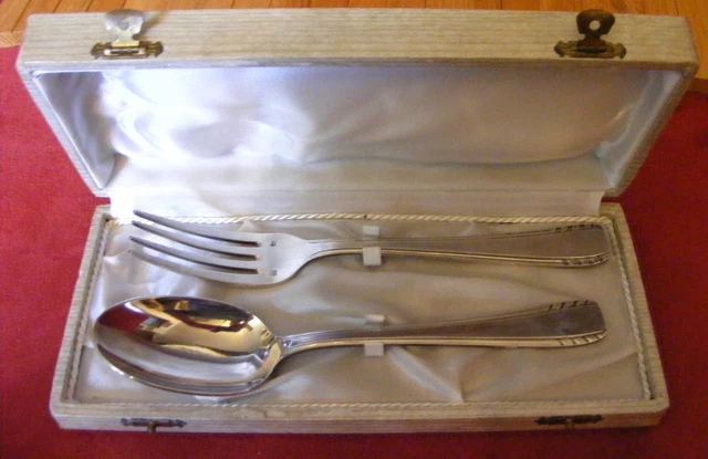 Anciens Couverts à Salade - Corne Et Bakélite - Ensemble De 2 Pièces - Vintage