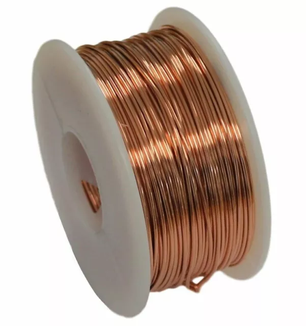 14 Ga Bare Copper Round Wire Dead Soft or Half Hard- 1/4 Lb. to 5 Lb. Spool