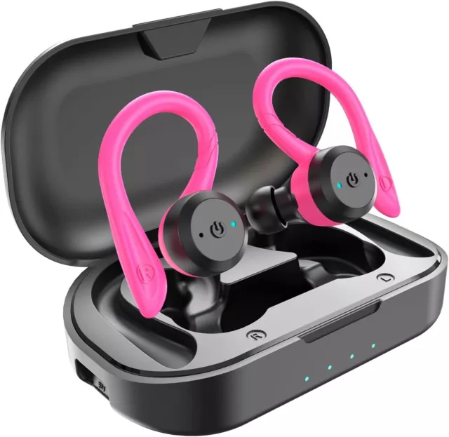 True Wireless Headset Bluetooth Earphones Waterproof Sport Running Charging Case