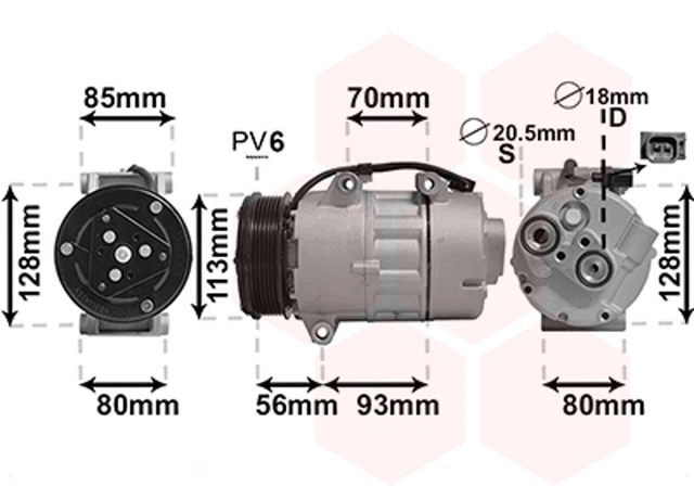 Compressore Van Wezel aria condizionata *** IR PLUS *** 1800K416 per Galaxy Ford Wa6 2