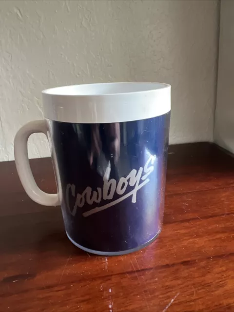 Vintage 1976 NFL Dallas Cowboys Thermo-Serv Insulated Coffee Mug Cup