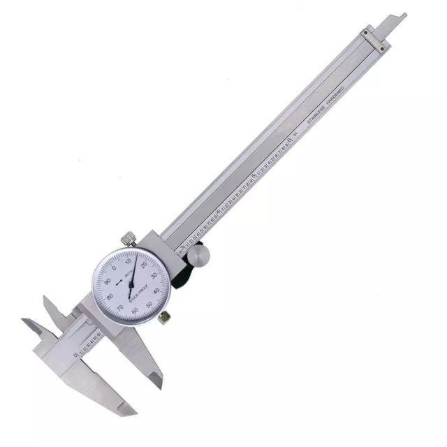 Heavy Duty Dial Vernier Caliper Micrometer Measurement Gauge Tool 6 Inch