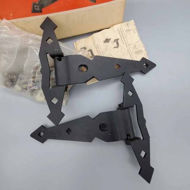 Steel Satin Black Finish 8" Ornamental Patio Gate Hinge Pin Farm Sears 1 Pair