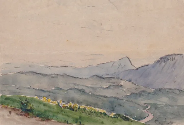 Georges Ricard-Cordingly Landschaft landscape Berg mountains Aquarell watercolor