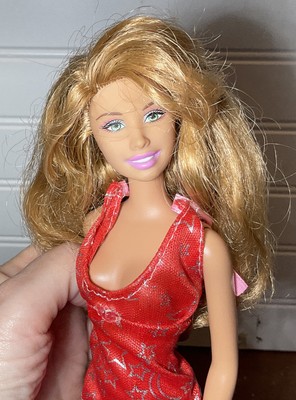 BARBIE DOLL SUMMER beach feet, rubber legs strawberry-blonde hair HTF