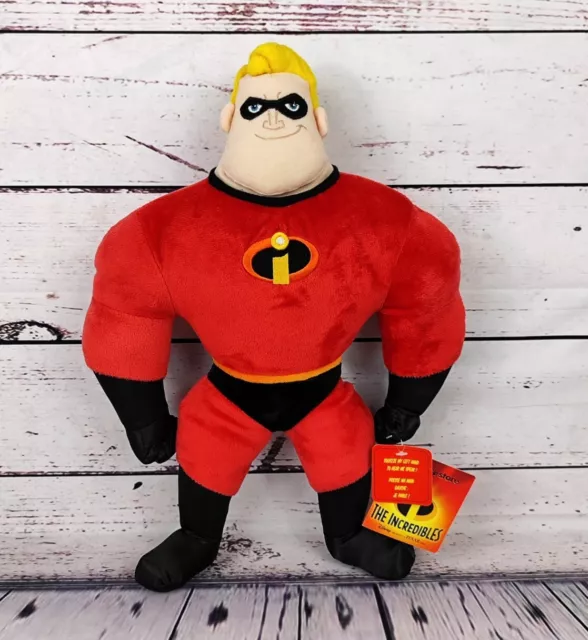 Disney Store The Incredibles Mr Incredible 15" Plush Soft Toy Talking With Tags