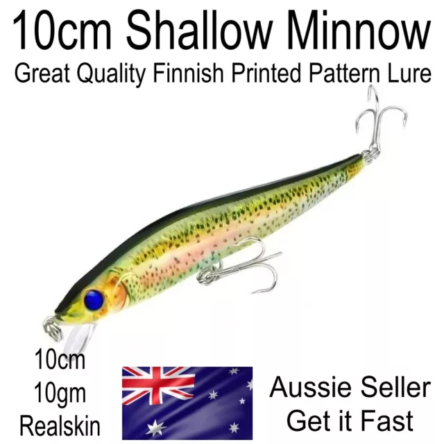 Fishing Lure Trout Redfin Perch Bass Yellowbelly Cod Barra Jacks Freshwater 10cm