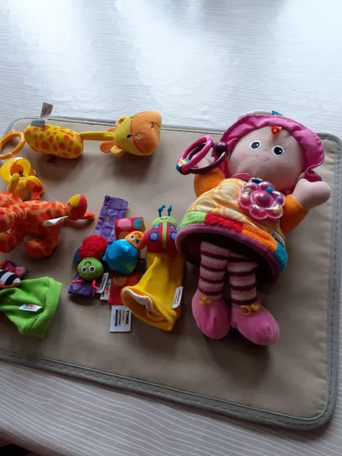 Lamaze Doll, Foot Finders And Wrist Rattles and 2 Other Baby Toys