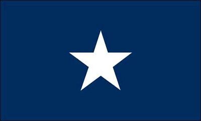 3x5 inch Bonnie Blue Flag w White Star Only Sticker (Historic Texas Flag)