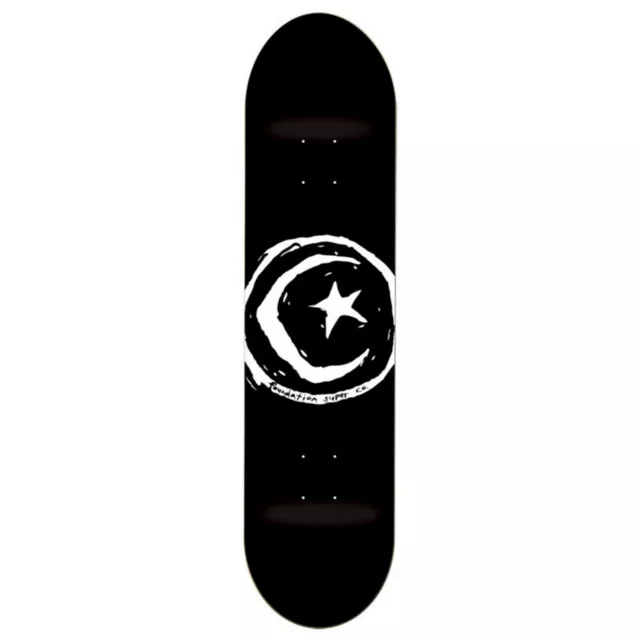 Foundation Star & Moon 8" Skateboard Deck - Black - SALE WAS £55!