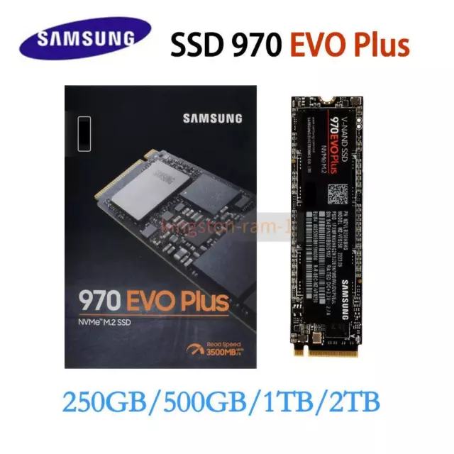 Lote de unidades de estado sólido Samsung SSD 970 EVO Plus 2 TB 1 TB 500 GB 250 GB NVMe M.2