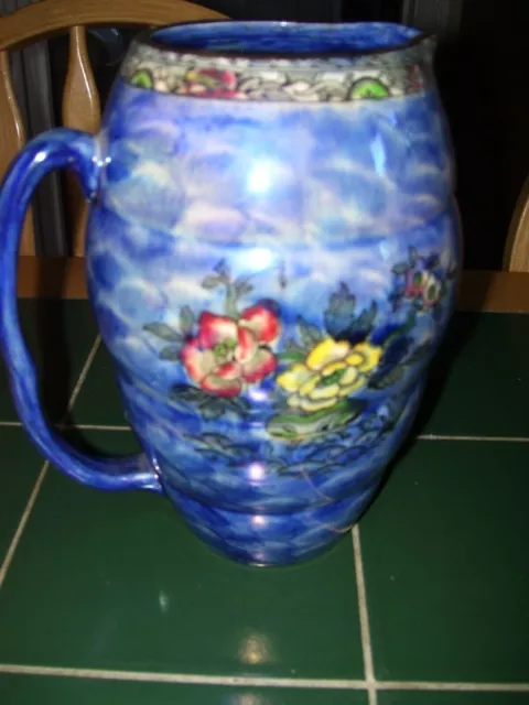 Arthur Woods Beautiful Blue Lustre 8.5 Inches Tall Jug In Lovely Condition 2