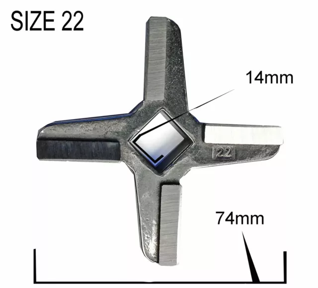 Meat Mincer Machine Knife Size No.22 Raised Edge