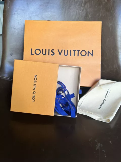 Louis Vuitton Drawer Style Empty Gold Lettring Box 5.75”x 5”x 1.5” W/ Paper  Bag.