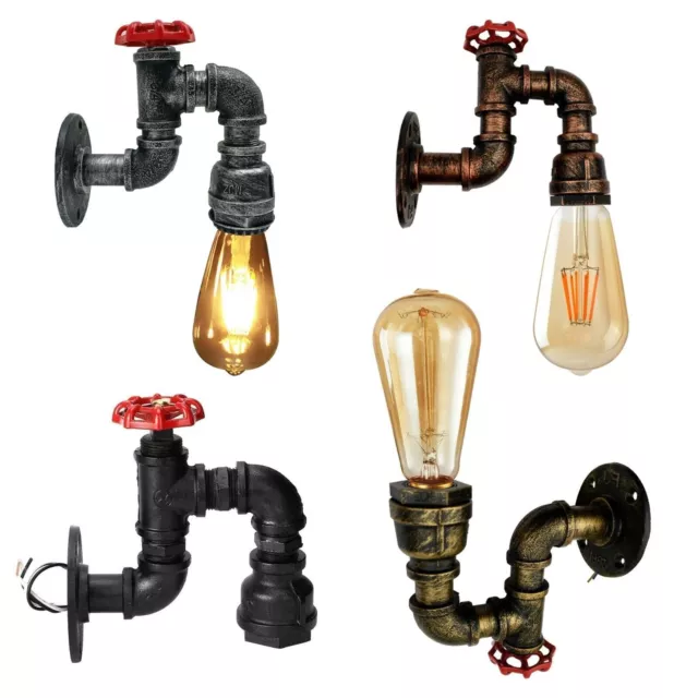 Rustic Wall Lamp Home Décor Light Vintage Industrial Steampunk Metal Wall Sconce