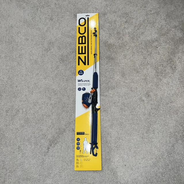 Zebco Kids Wilder Spincast Reel And Fishing Rod Combo, 4-Foot 3-Inch 2-Piece Fishing Pole, Size 20 Reel, Changeable Right- Or Left-Hand Retrieve