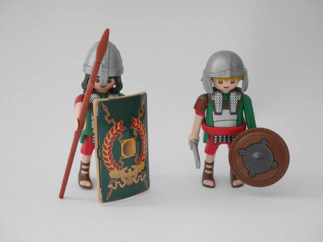 Lot 5 Soldats De Troie Playmobil Custom - Chevaliers Romains égyptiens - Occasion