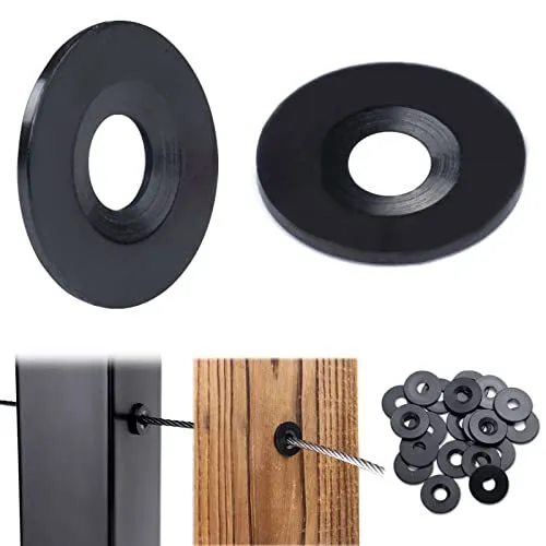 20Pack Cable Railing Kit Black Protector Sleeve Adhesive Grommet Protective for
