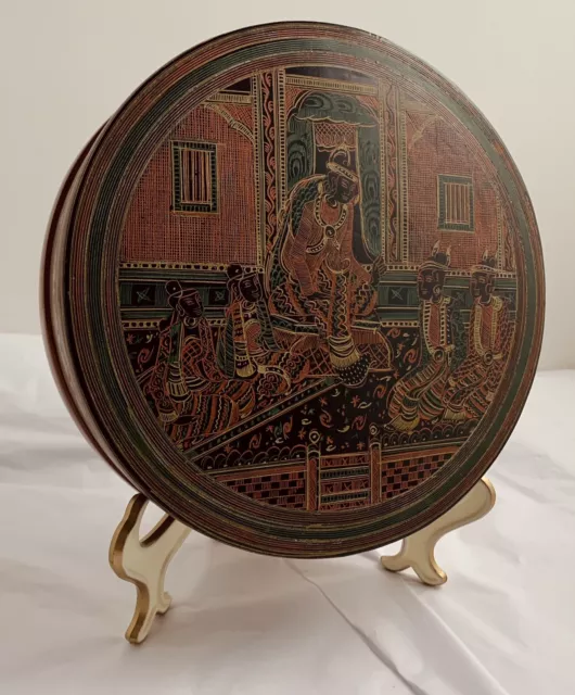 Antique Burmese Laquerware Betel Nut & Spice Box!