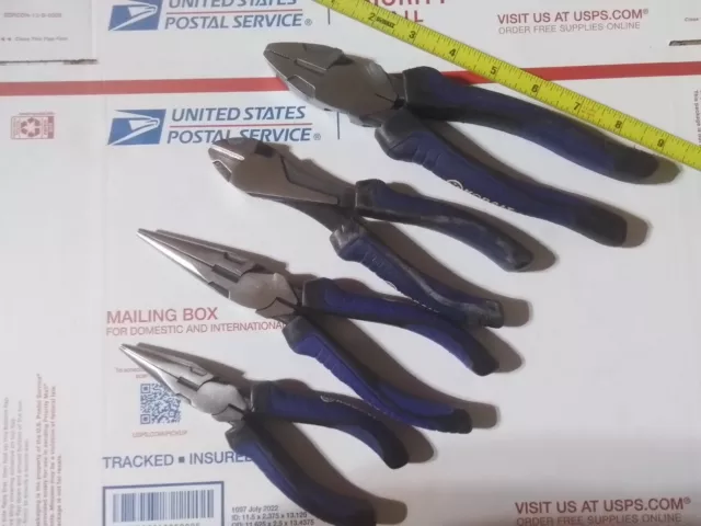 Kobalt Tools Plier Set High-Leverage, Long Nose, Diagonal Side Cutting Pliers