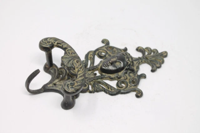 Vintage Original Hand Crafted Brass English Wall Hook Hanger Hardware NH6819 4