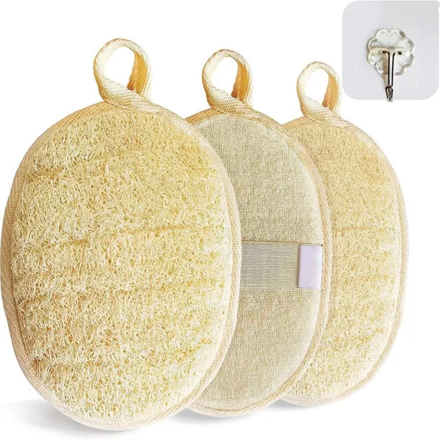 Tapis éponge exfoliant Loofah pour douche et bain matériau naturel brosses dou