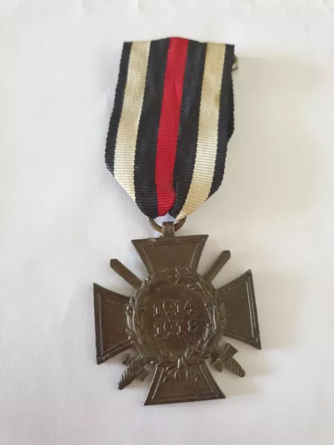 WW1 Original German Hindenburg Cross With Swords Medal